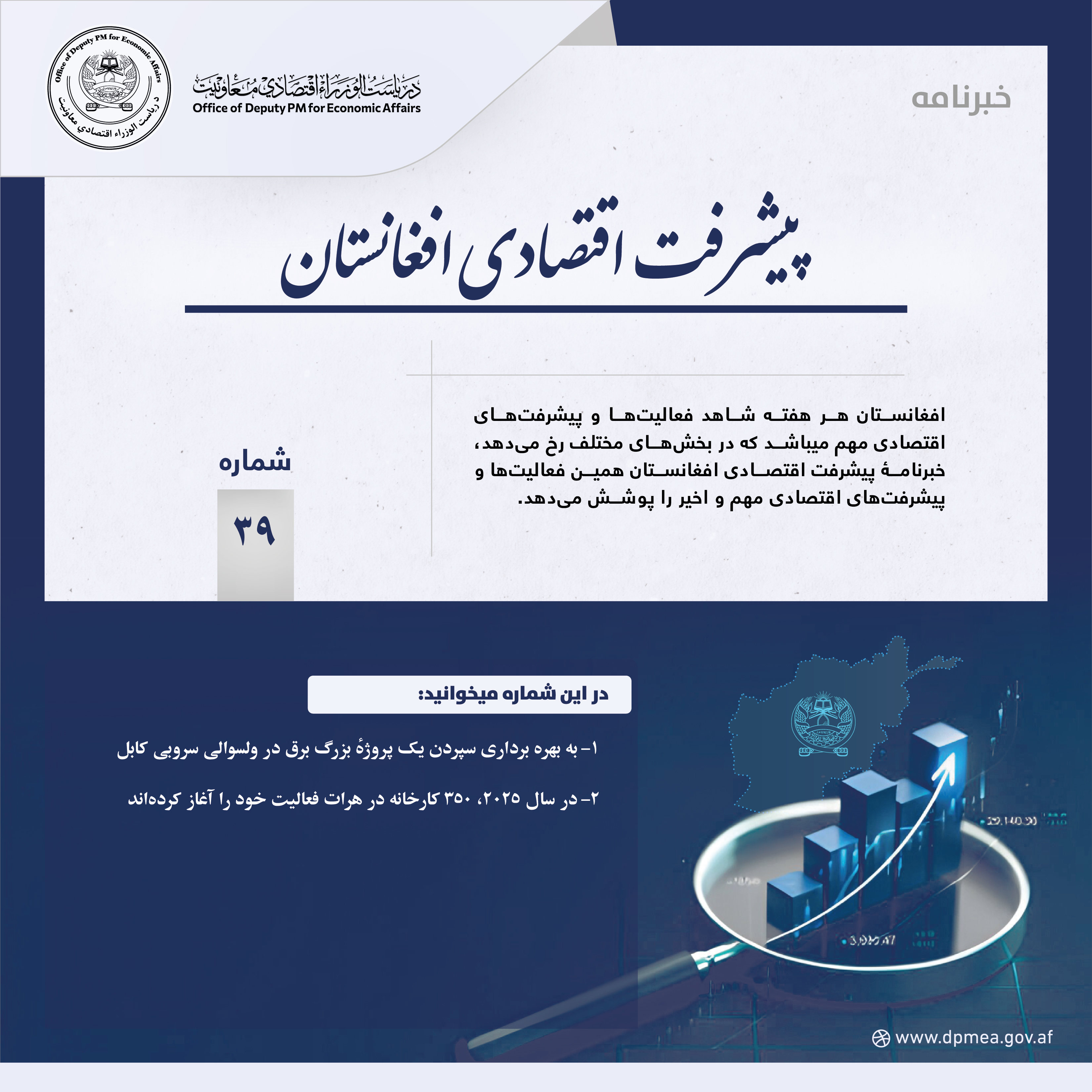 پیشرفت اقتصادی افغانستان (خبرنامه) ۳۹